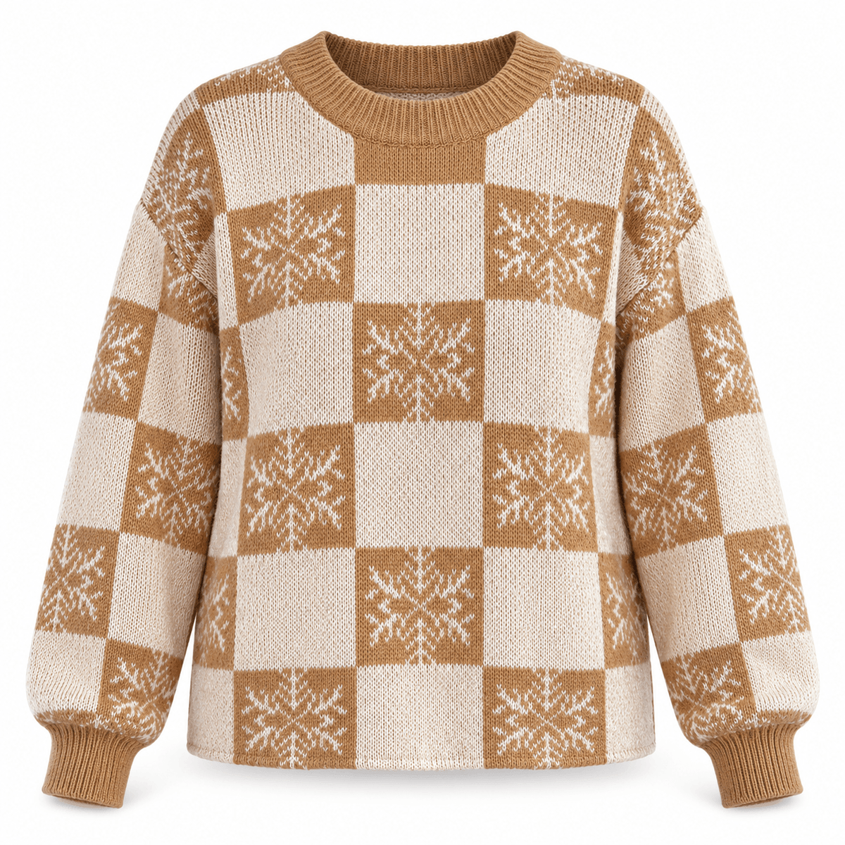 Women's Isolde Snowflake Check Christmas Jumper