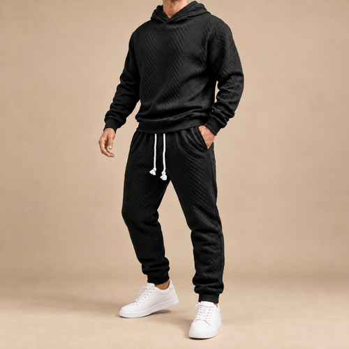 Men's Kellan Textured Hoodie Tracksuit