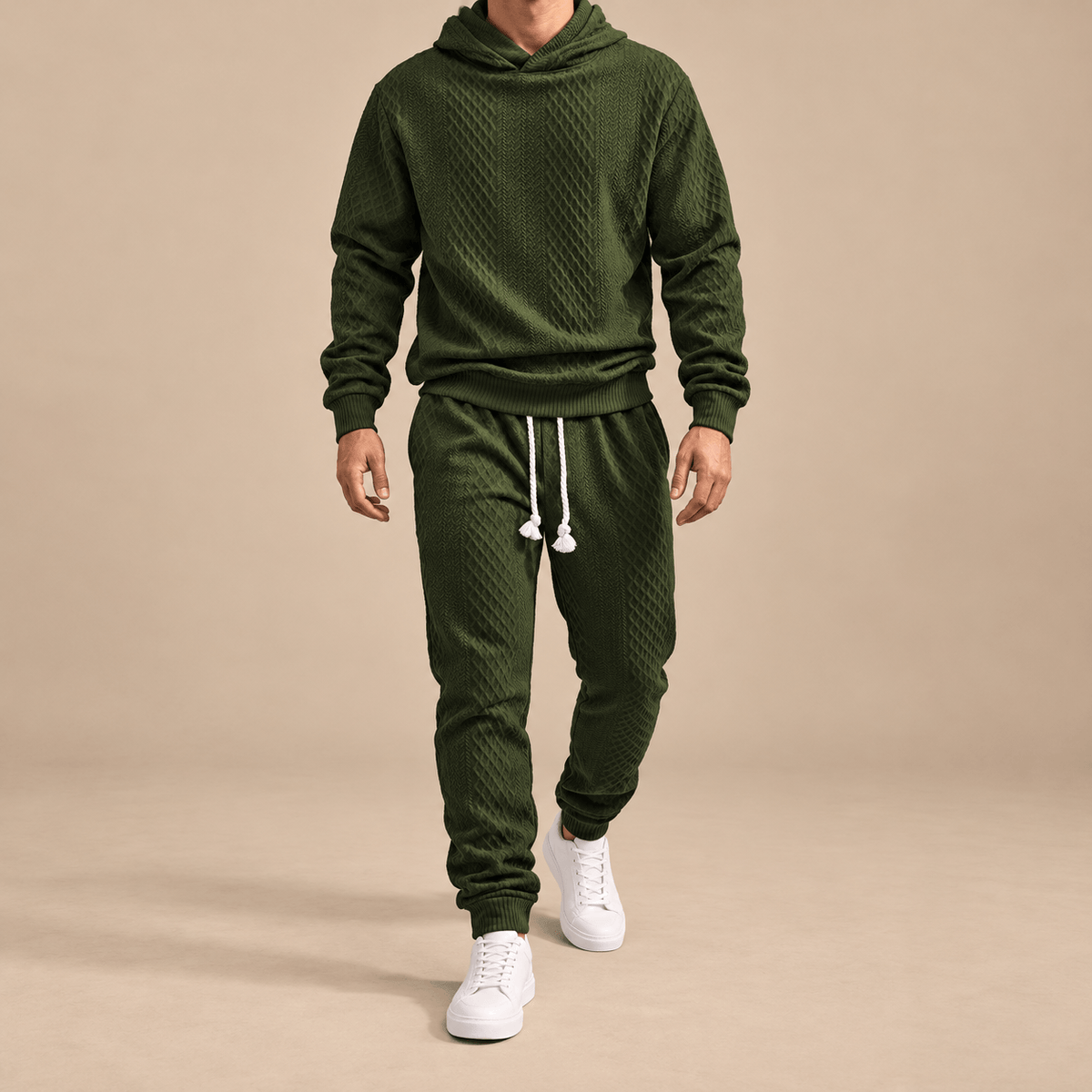 Men's Kellan Textured Hoodie Tracksuit