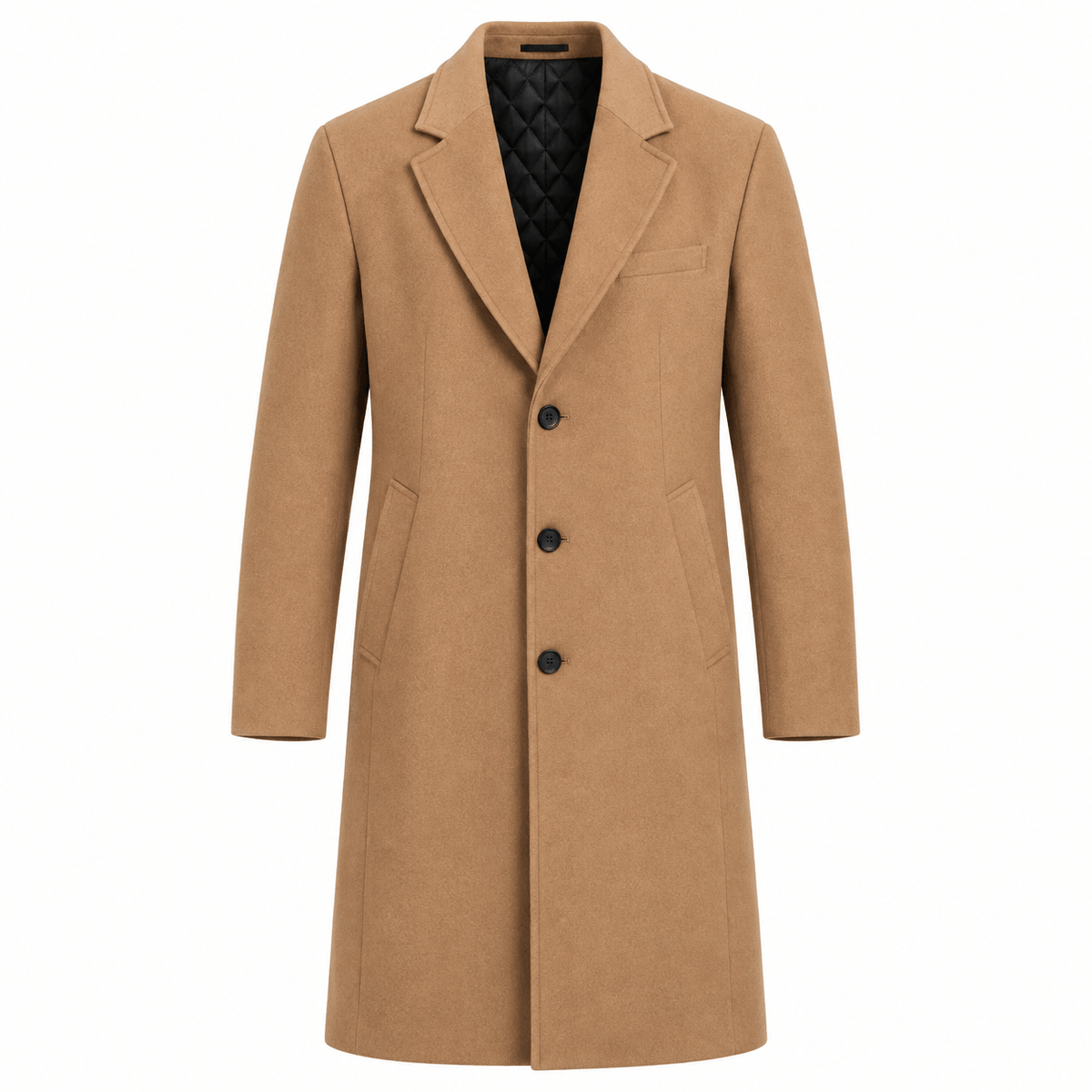 Men's Calder Wool-Blend Tailored Overcoat