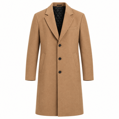 Men's Calder Wool-Blend Tailored Overcoat