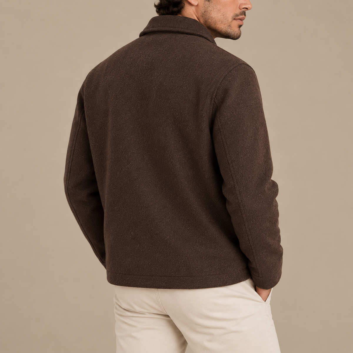 Men's Classic Collared Zip Jacket