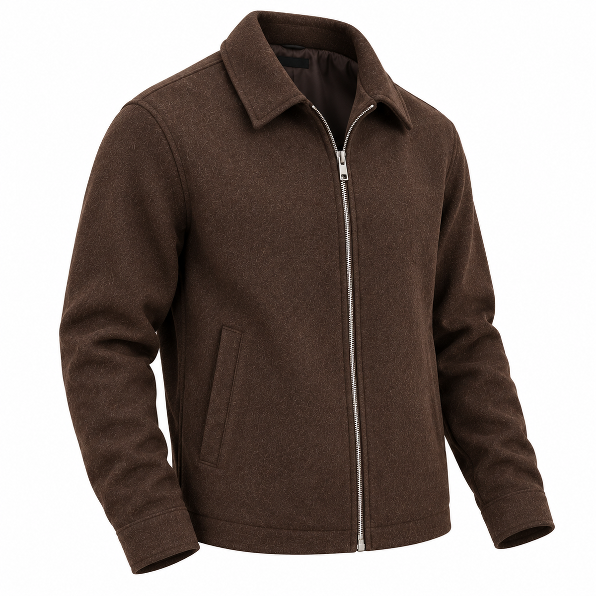 Men's Classic Collared Zip Jacket