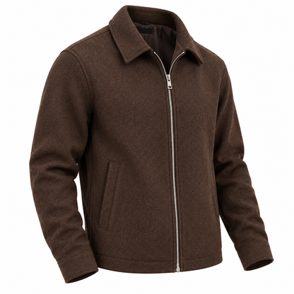 Men's Classic Collared Zip Jacket
