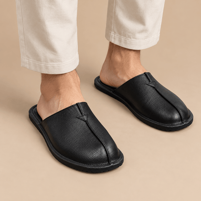 Men's Lucan Leather Closed-Toe Mule Slippers