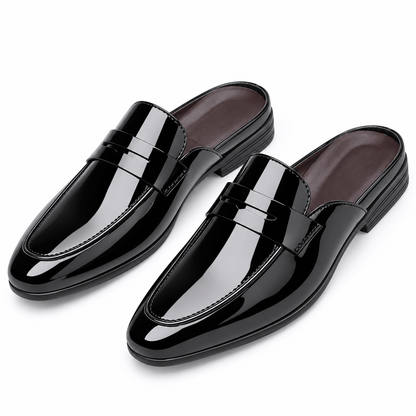 Men's Lucan Patent Leather Backless Loafers