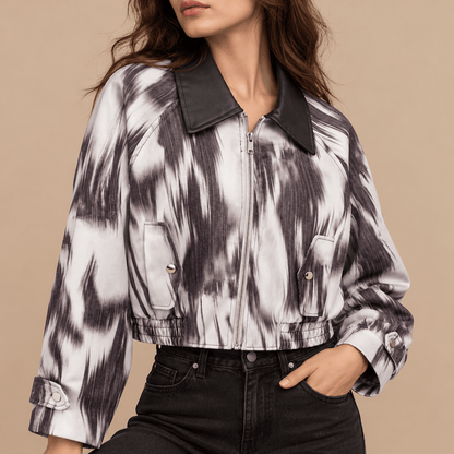 Women's Marielle Abstract Print Cropped Jacket