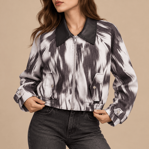 Women's Marielle Abstract Print Cropped Jacket