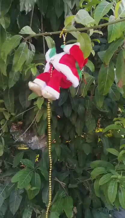 Climbing Santa Christmas Ornament