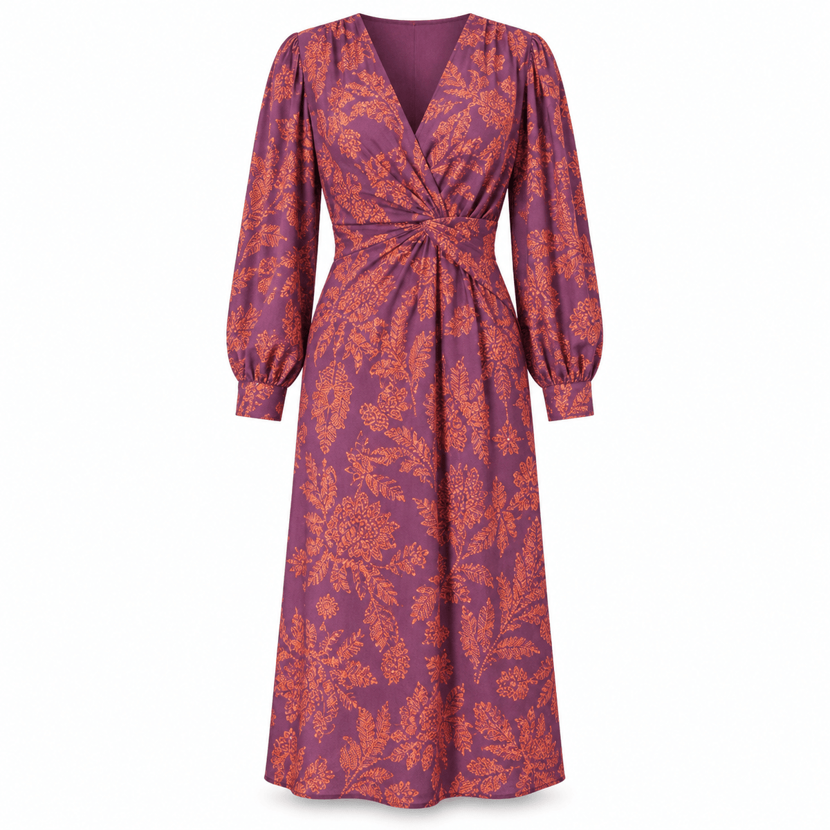Women's Aurelia Botanical Twist-Waist Midi Dress