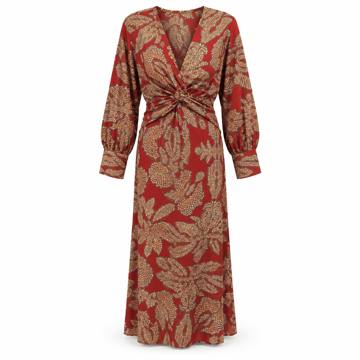 Women's Aurelia Botanical Twist-Waist Midi Dress