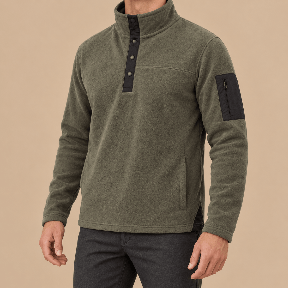 Men's Ronan Outdoor Fleece Snap-Neck Pullover