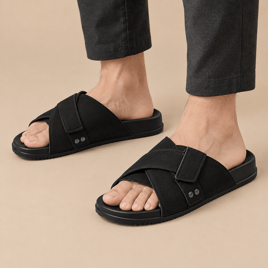 Men's Rowan Adjustable Cross-Strap Slide Slippers