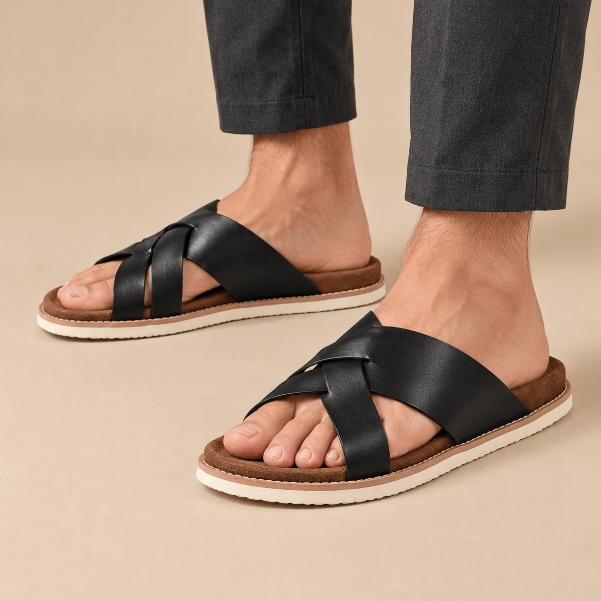 Men's Rowan Cross-Strap Casual Sandals