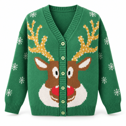 Women's Tamsin Reindeer Christmas Knit Cardigan