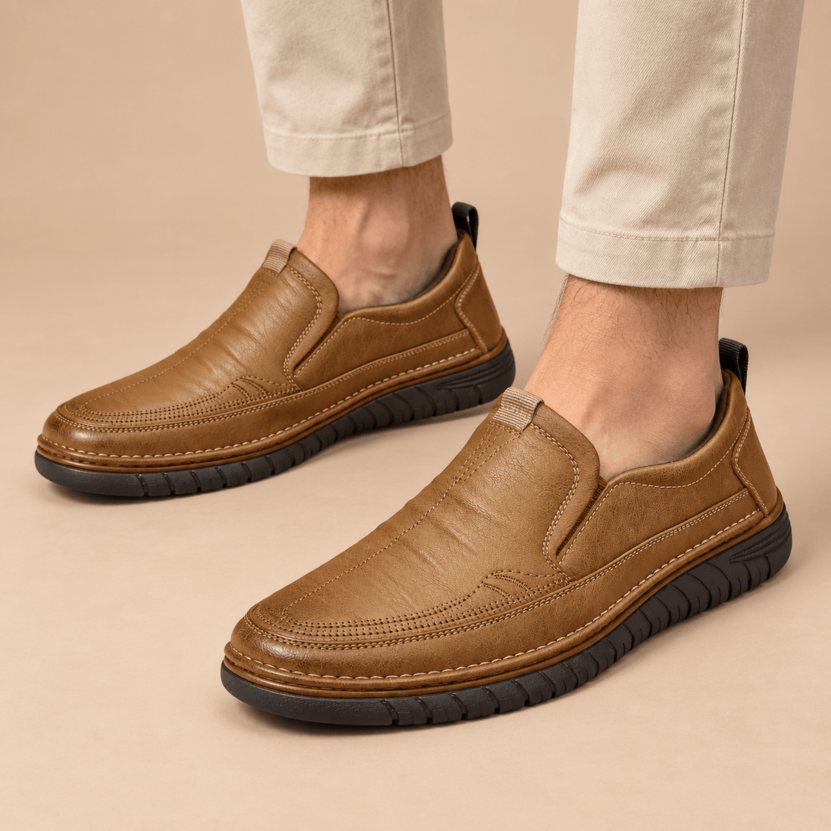 Men's Tavian Soft Leather Slip-On Casual Shoes