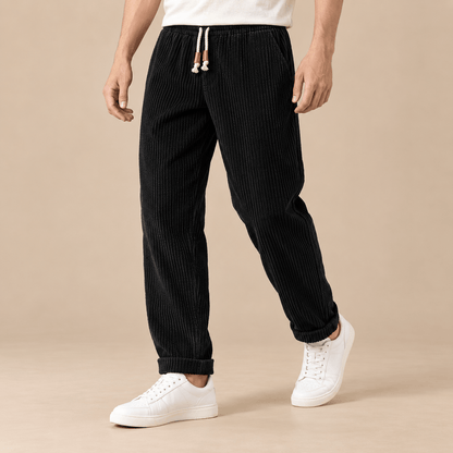 Men's Tavian Textured Drawstring Casual Trousers