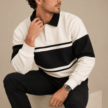 Men's Heritage Colour Block Polo Sweatshirt