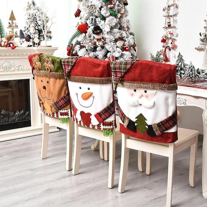 Christmas Themed Chair Cover - 3pc Set