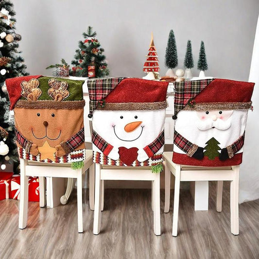 Christmas Themed Chair Cover - 3pc Set