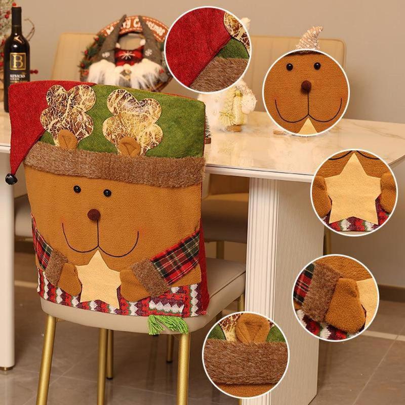 Christmas Themed Chair Cover - 3pc Set